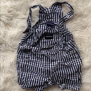 Gingham short overalls 18 months. GUC